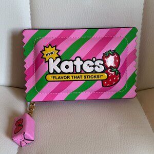 Kate Spade Bubble 3D Leather Card Holder Wallet NWT Sticky Situation Line